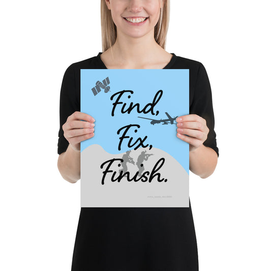 FIND, FIX, FINISH (operator) Poster